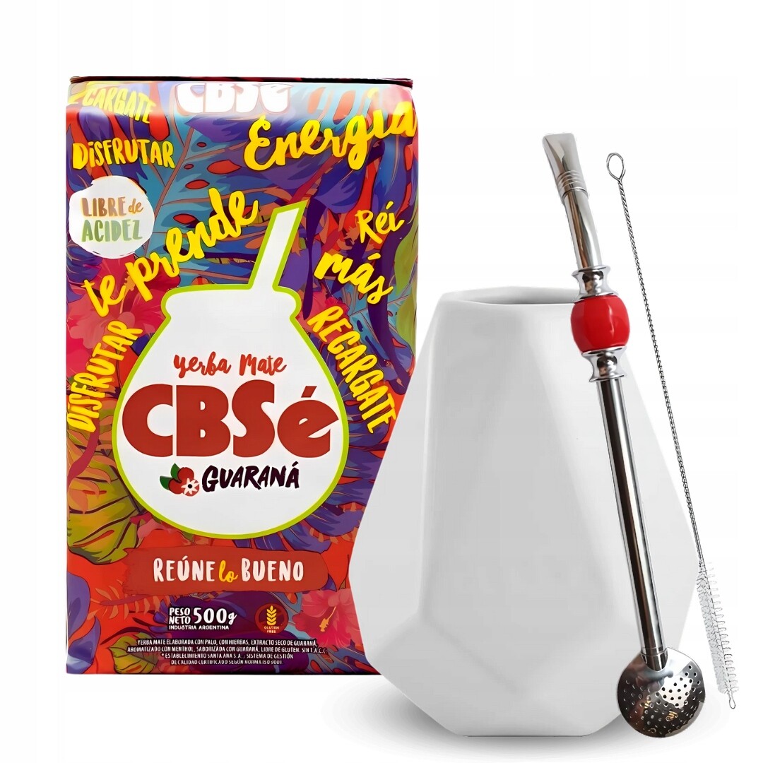 Startovací Sada Yerba Mate CBSe Energia Guarana Tykev Bombilla Příslušenství