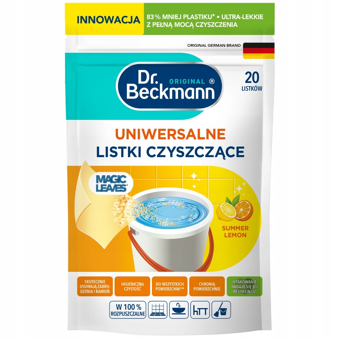 Dr. Beckmann Magic Leaves Lístky na Wc Summer Lemon 20ks