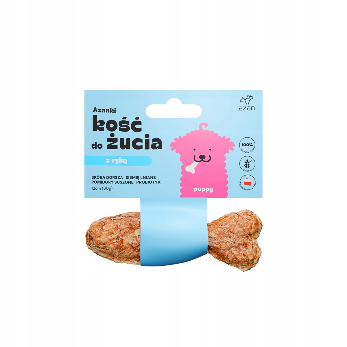 Azanki Kost s treskou a probiotikem Puppy Tvar Rybičky 12 cm
