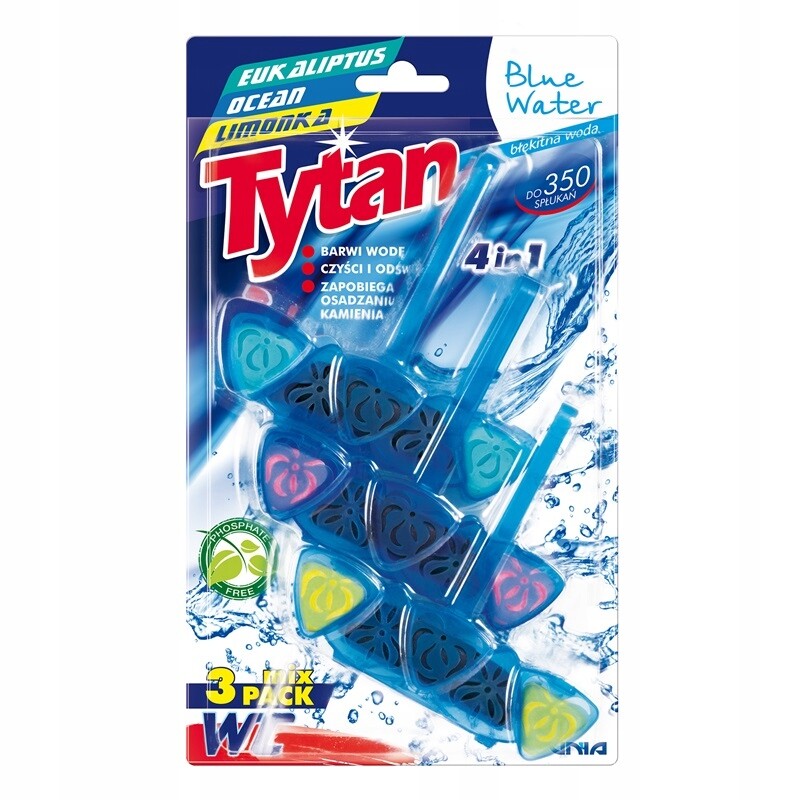 Tytan 3x40g závěsná kostka na Wc Blue Water Mix