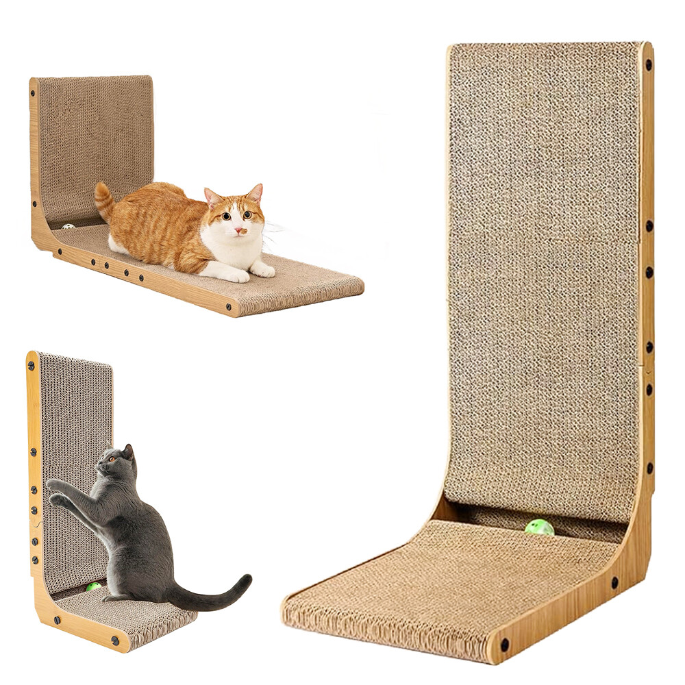 Rohové Škrabadlo Pro Kočky Kartonové Škrabadlo L Tvar Hračka Pro Kočky Trvanlivé