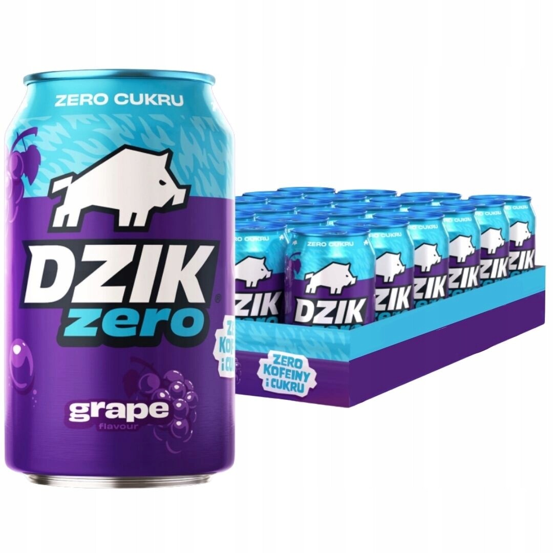 Wk Dzik Energy Zero 330 ml bez kofeinu 0 kalorií grape hroznové víno