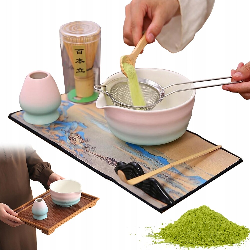 Exkluzivní sada Matcha Keramika Růžová pro domácí čajový obřad