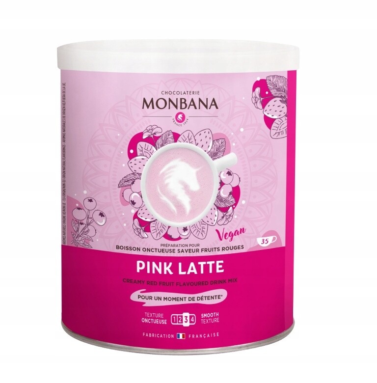 Monbana Pink Latte 500g veganský růžový nápoj v prášku instantní