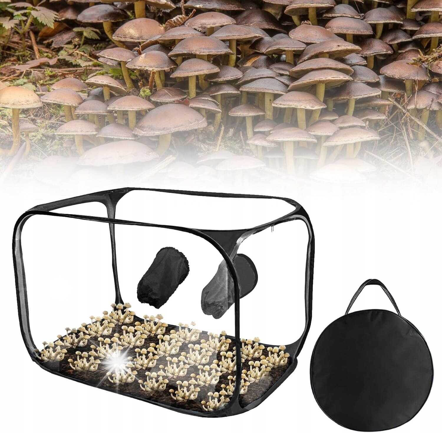Skládací Sada Pro Pěstování Hub Se 2 Ramenovými Porty, Stojící Schránka