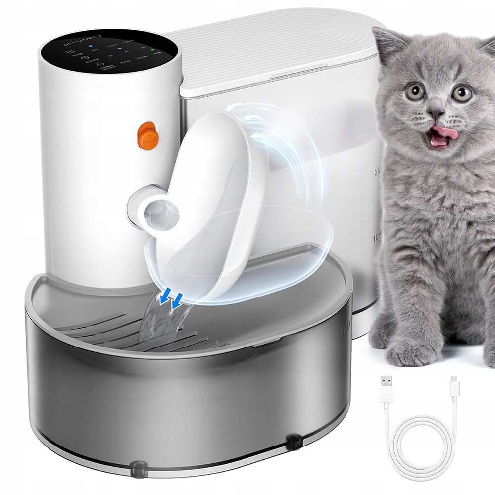 Napáječka Fontána Pro Kočky Psa Automatická Miska Usb Programovatelná Napáječka
