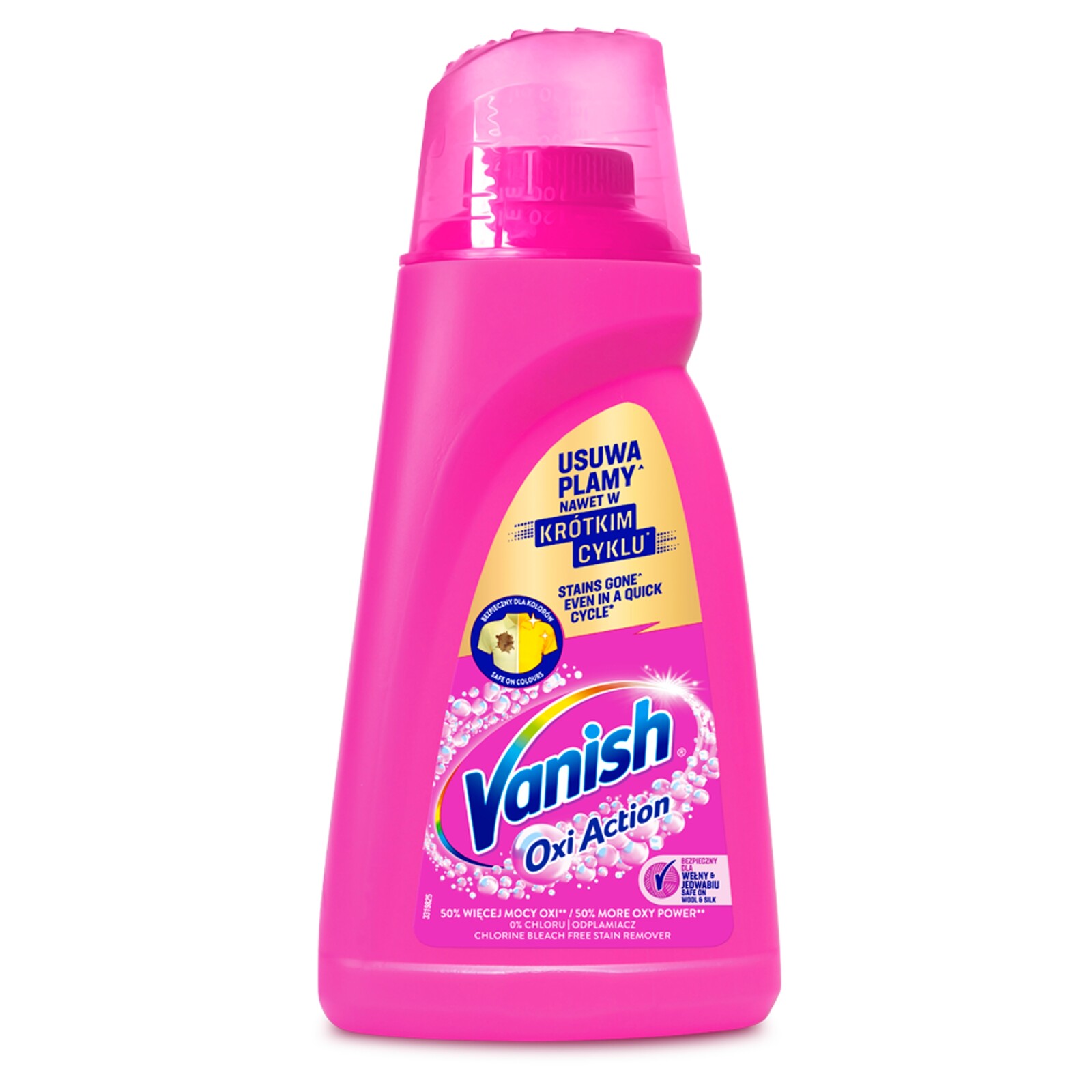Vanish Oxi Action Pink Odstraňovač skvrn na tkaniny v gelu 1 l