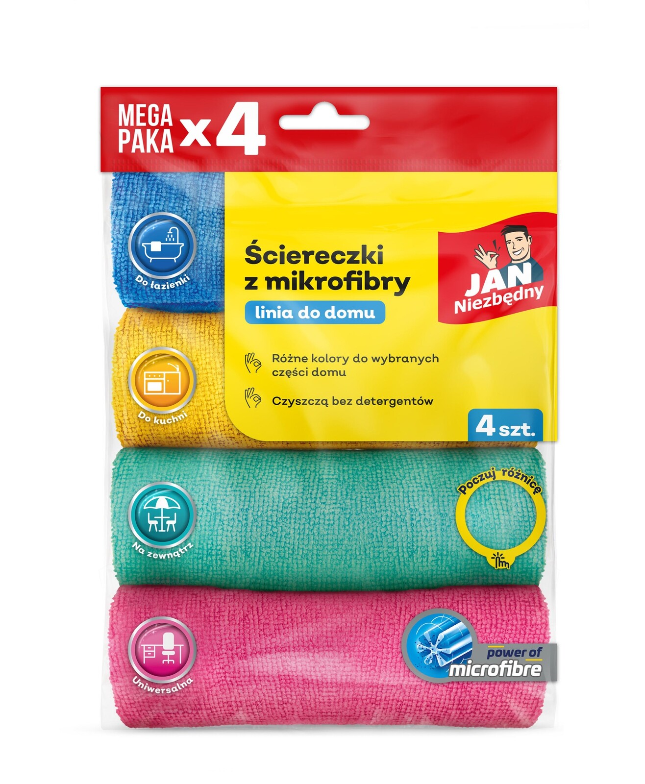 Jan N. 4KS Sada Utěrek Z Mikrovlákna