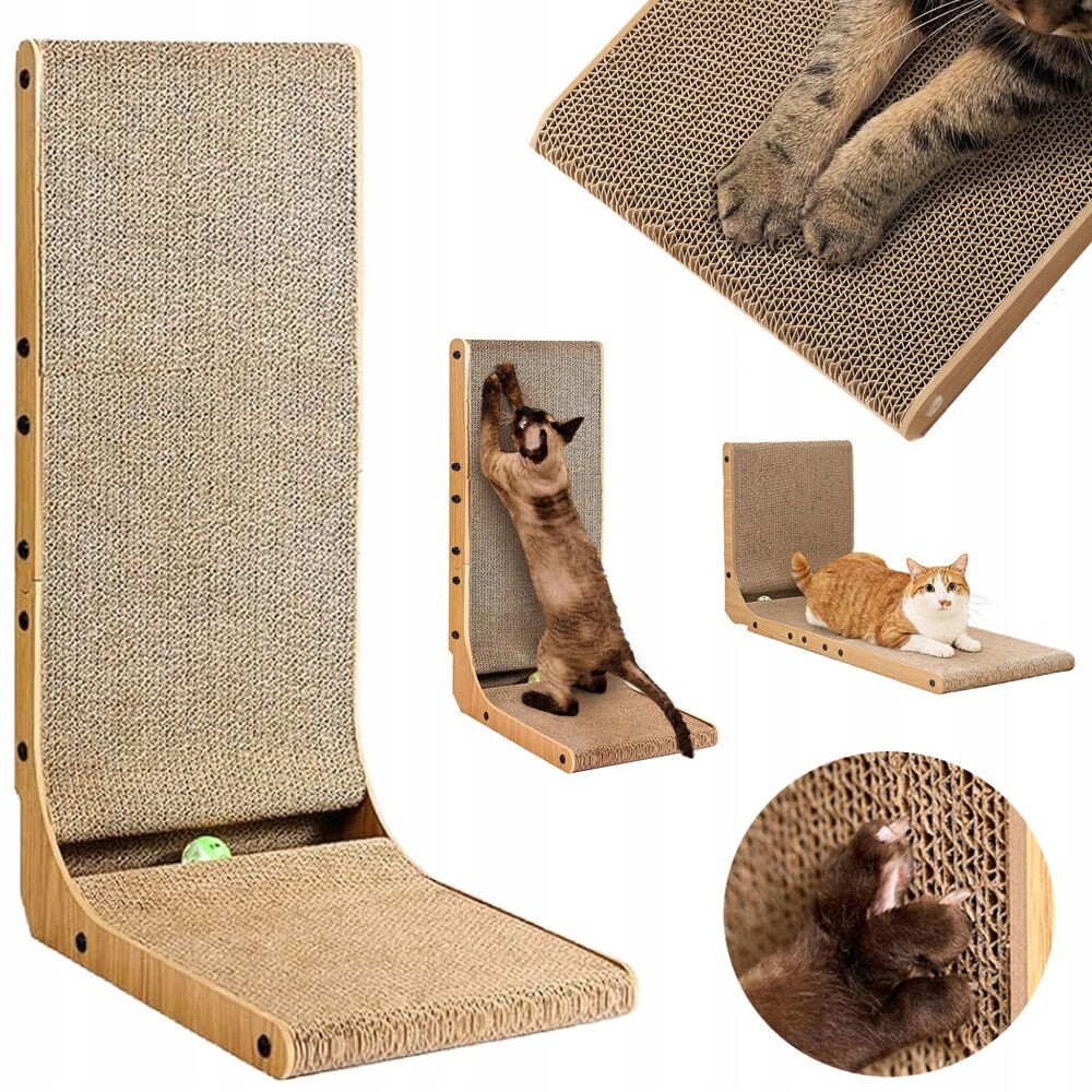 Škrabadlo Pro Kočky Kartonové S Koťátkem Pelíšek Z Lepenky 68 cm