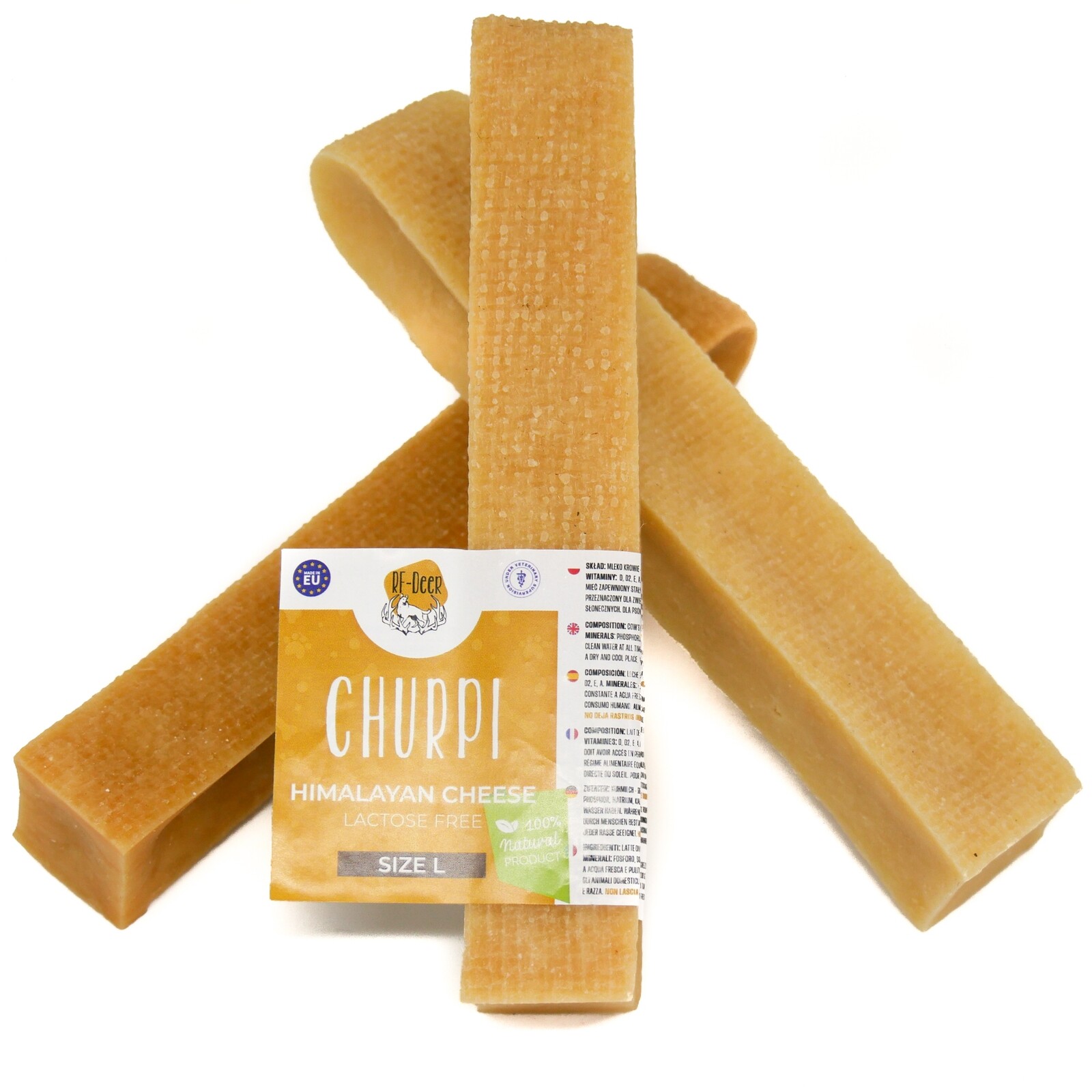 3 kusy Himalájský sýr L/240-300 g Kousátko psí pamlsek 14-15 cm