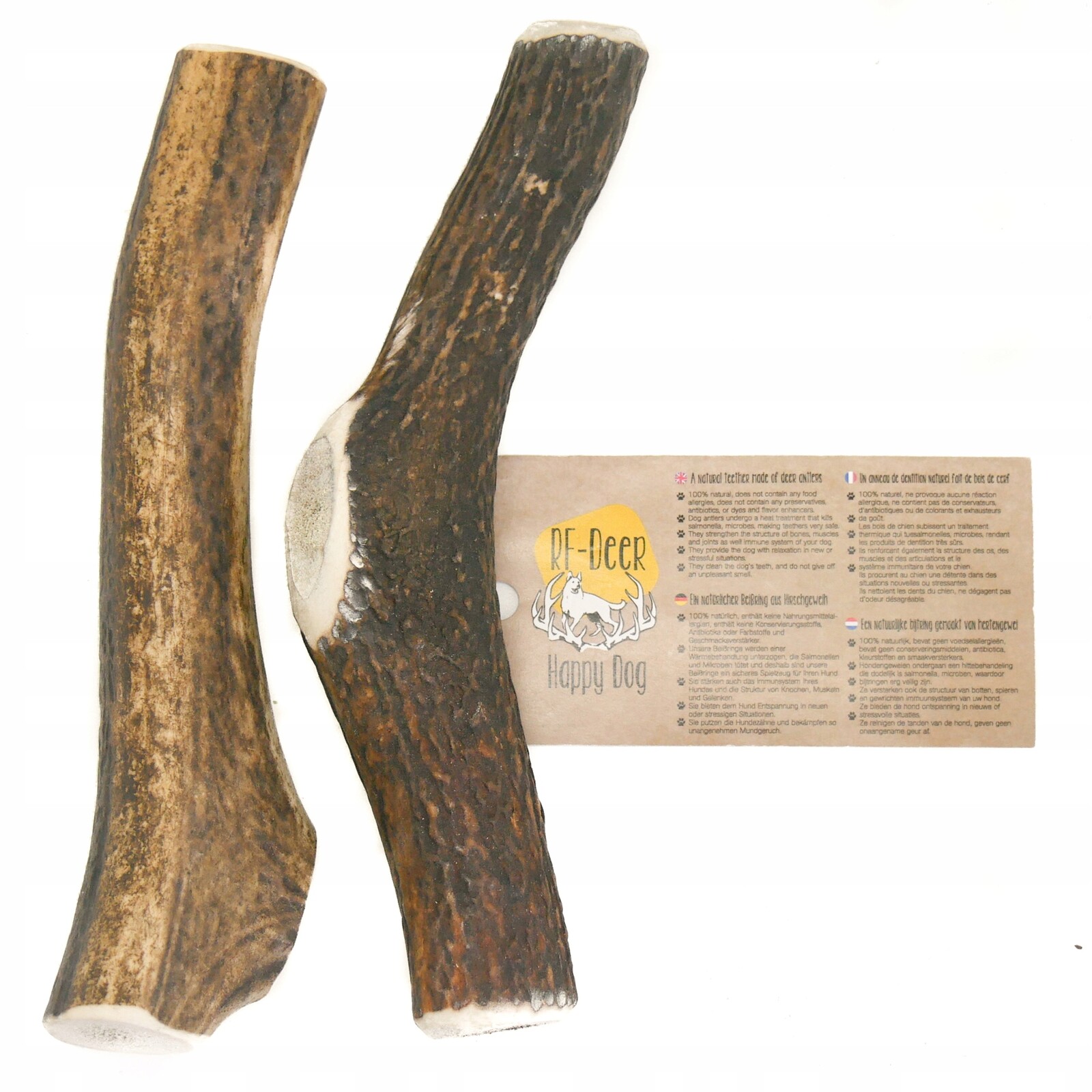 2 x XXL Tvrdý jelen 19-21 cm Kousátka z paroží rohů jelena pro psa