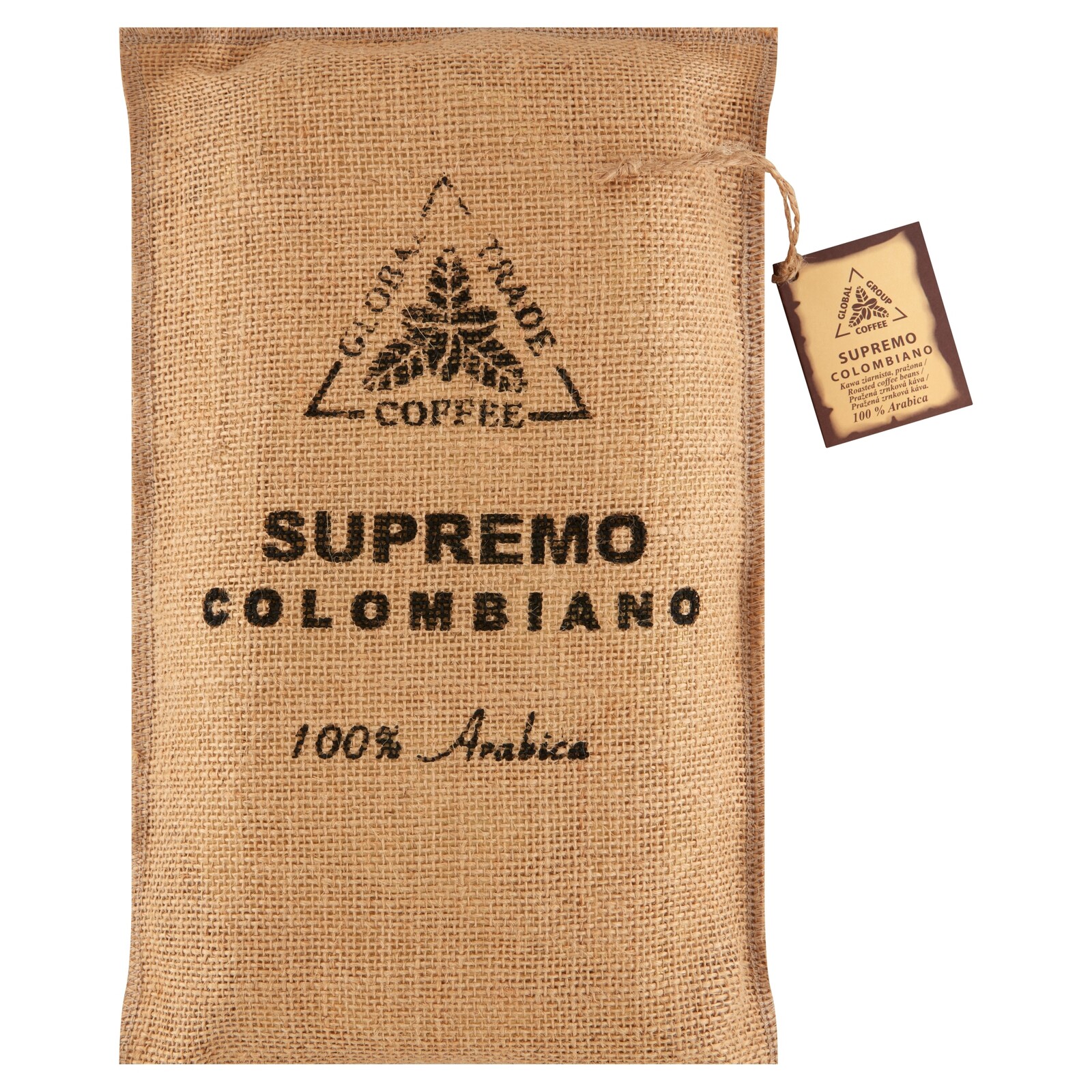 Káva zrnková Arabica Global coffee Supremo Colombiano 1000 g