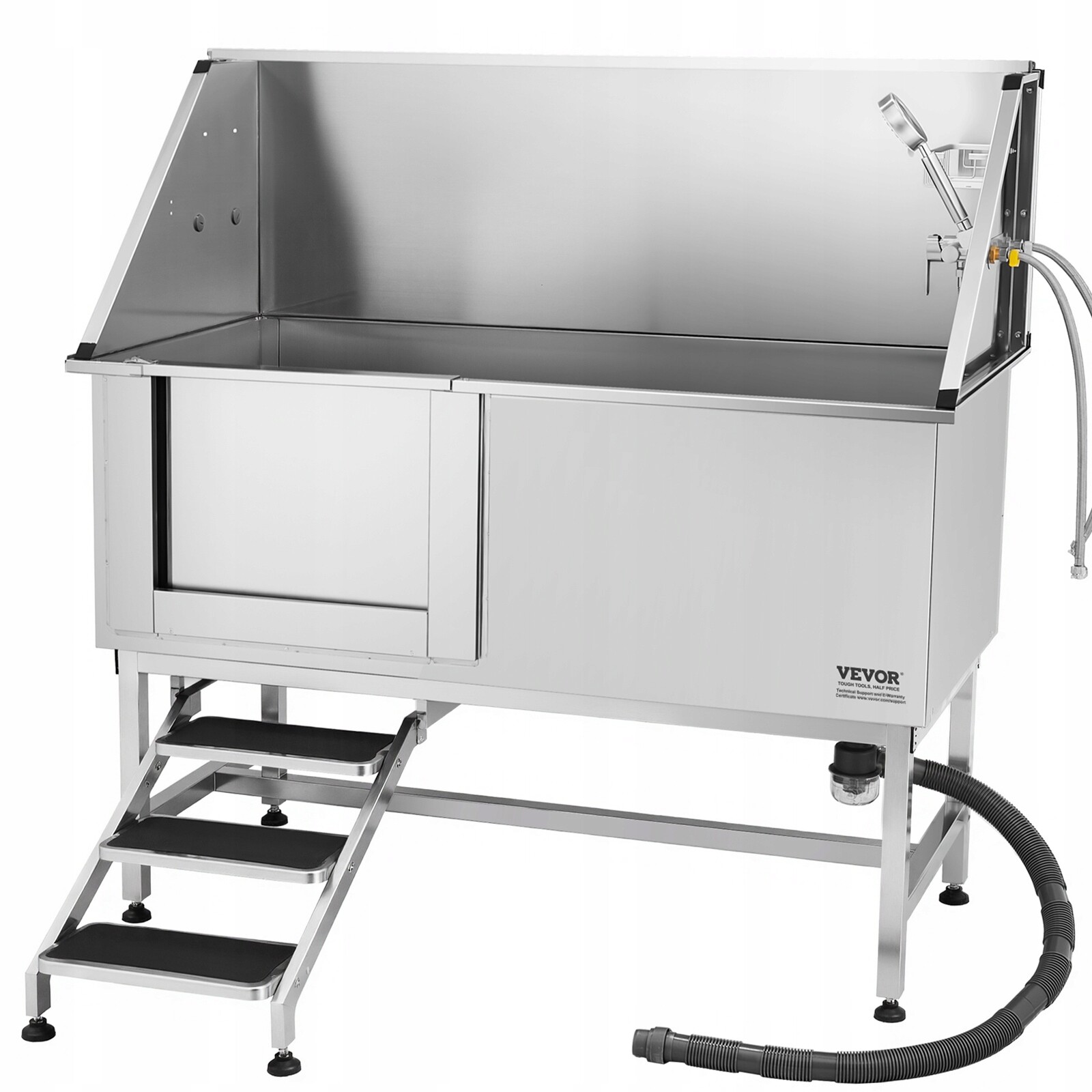 Vana pro zvířata 150x70x149,5CM se schody a vodním filtrem Levé dveře