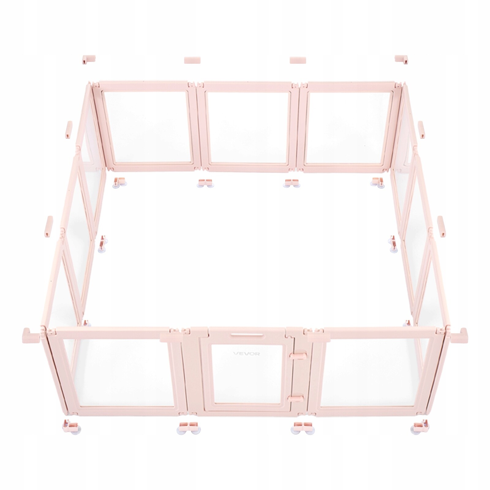 Klec pro štěňata růžová 154x150x60CM Pe A Pet pro různá zvířata