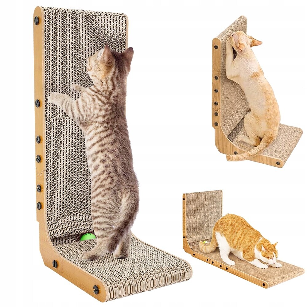 Rohové Škrabadlo Pro Kočky Součástí Balení Je Míč-hračka Snadná Na Sestavení 68*42*28 CM