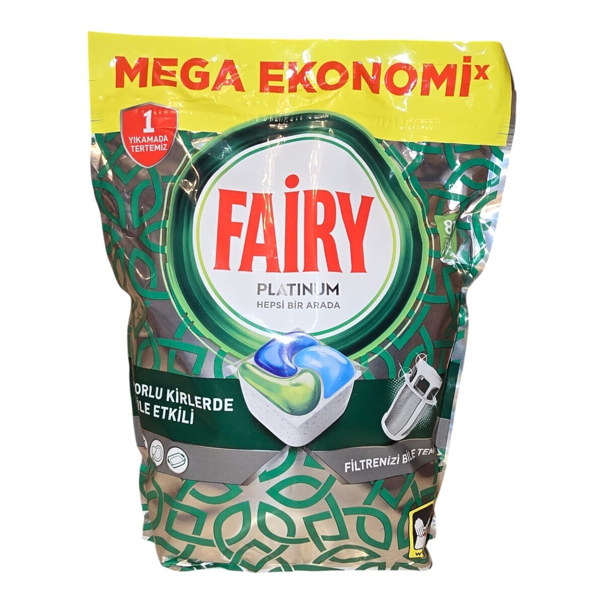 Účinné kapsle do myčky nádobí Fairy Platinum megapack 81 ks mastnota špína