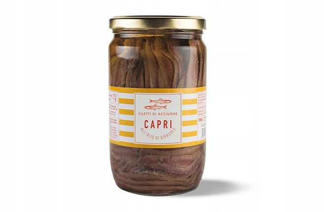 Anchois filé v slunečnicovém oleji 720 g Capri