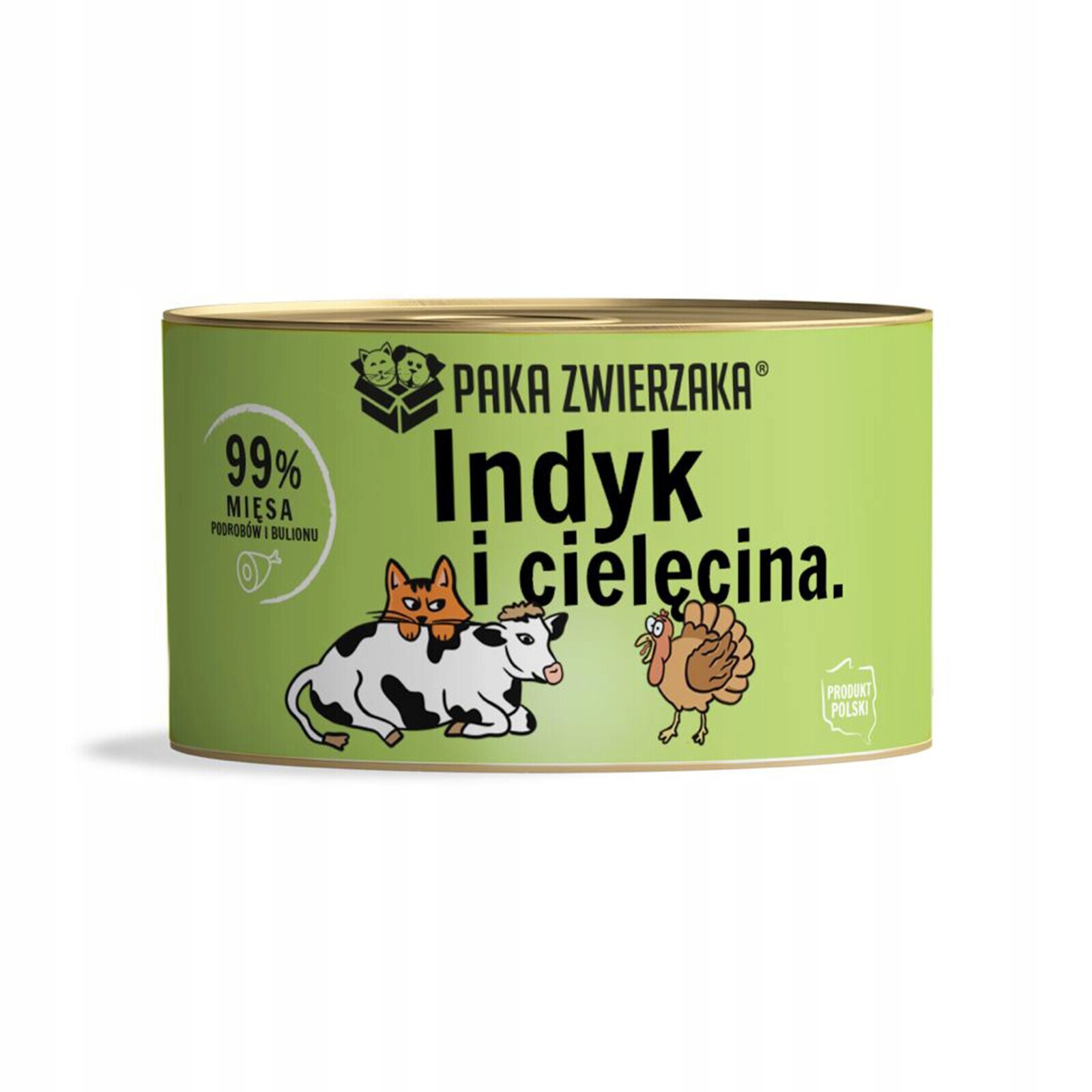 Krmivo mokré pro kočky konzerva krůta telecí maso 200 g paka zwierzaka bez obilovin