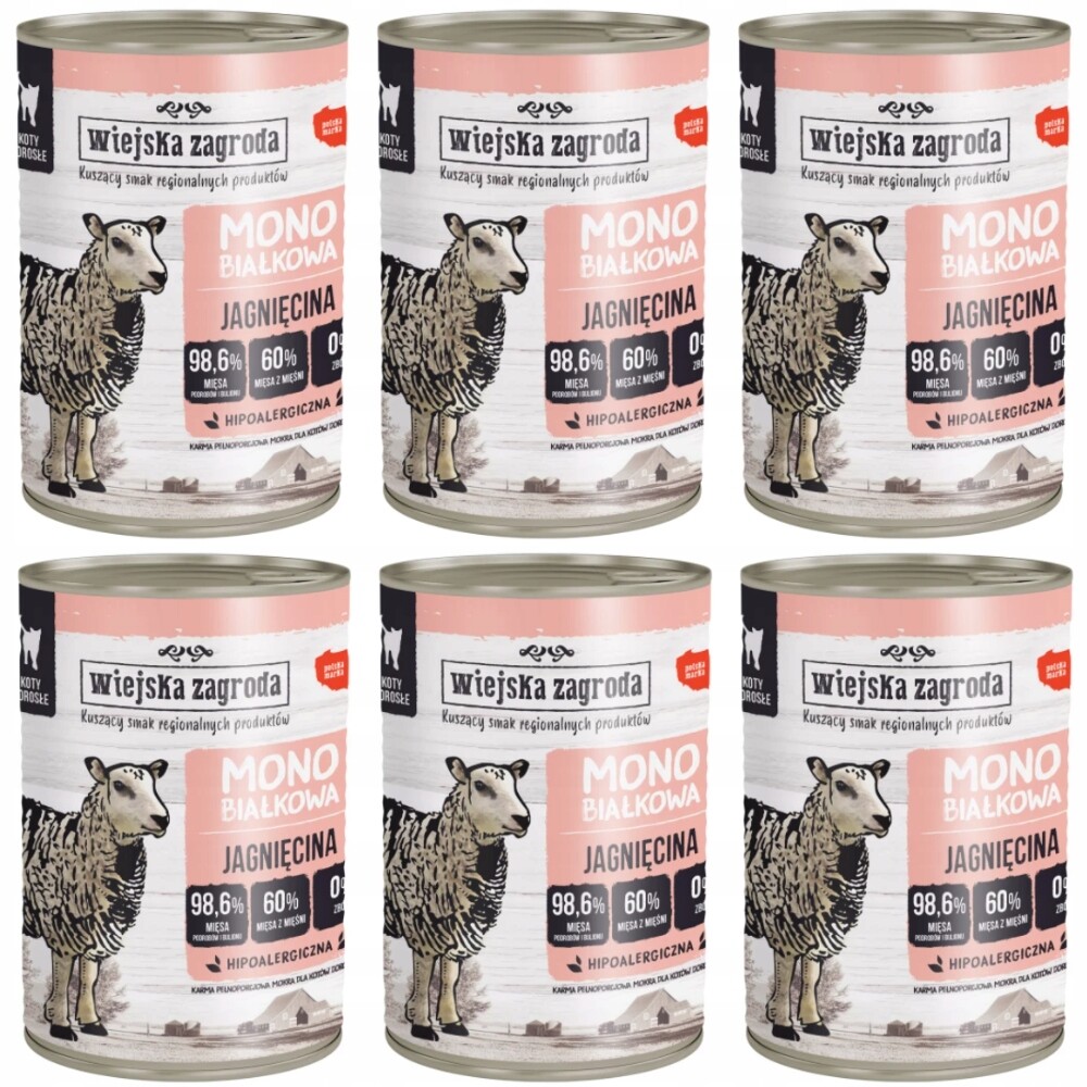 Wiejska Zagroda krmivo mokré jehněčí maso 400 g