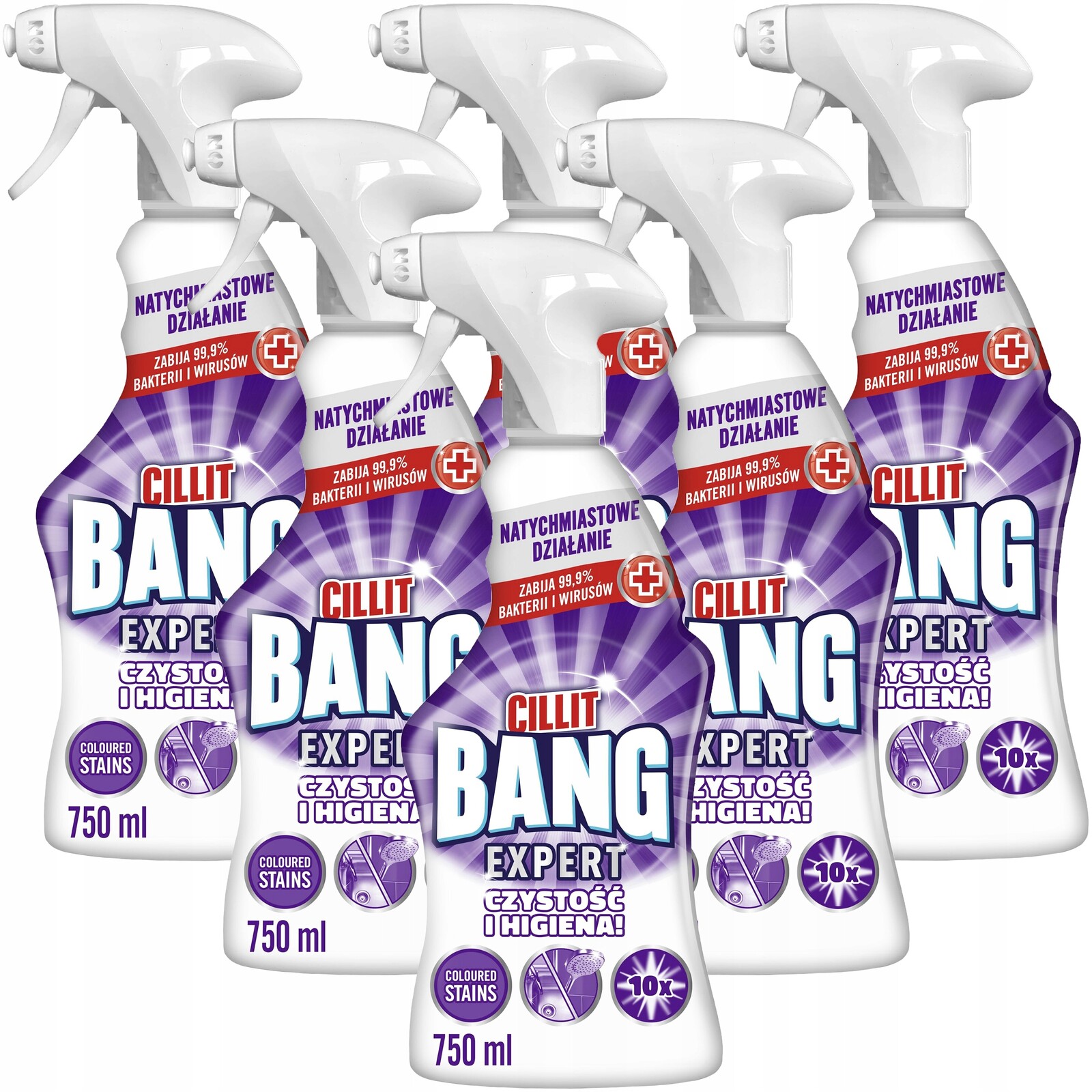 Cillit Bang Čistota a hygiena Multifunkční bělící sprej 6 x 750 ml
