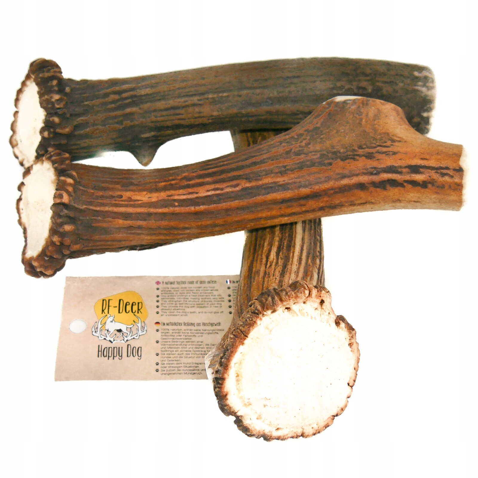 XXL Plus Jumbo Hard kousátko s jelením parožím roh rohový roh 220-350 g 19-28 cm