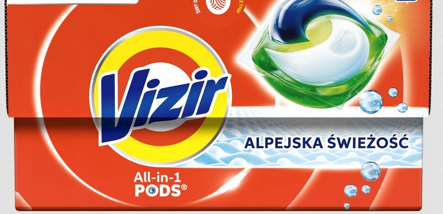 Vizir All-in-1 alpská svěžest kapsle na bílé a světlé tkaniny 19ks