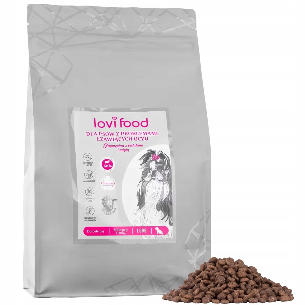 Lovi Food Jehněčí s Batáty pro slzící oči pro psy malých plemen 1,5 kg