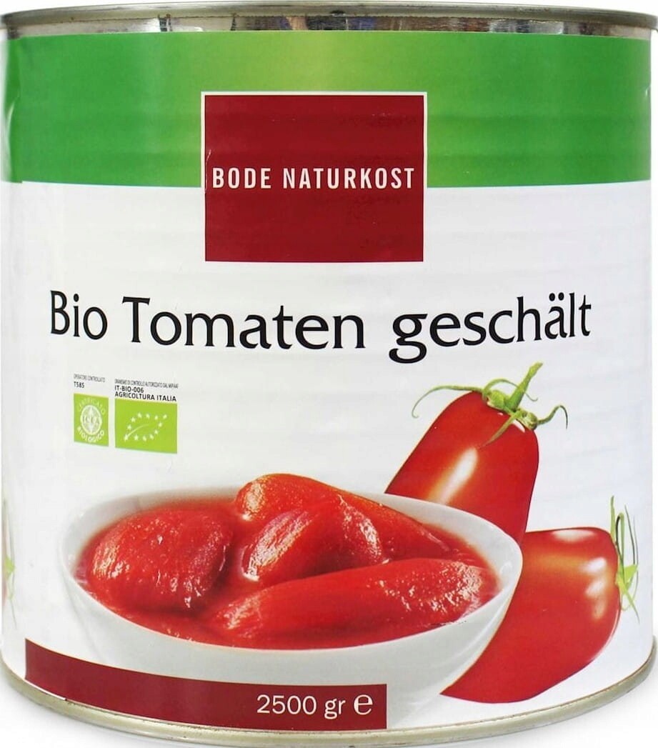Rajčata Bez Kůže Bio 2,5 kg Horeca