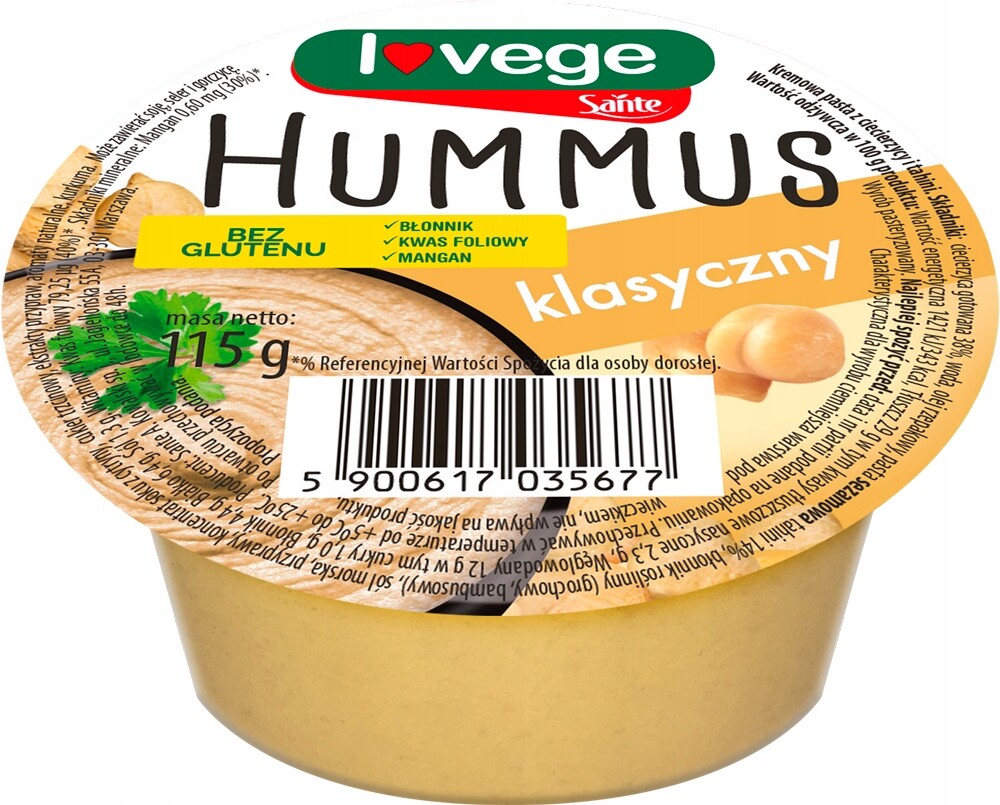 Klasická pasta hummus Sante 115 g