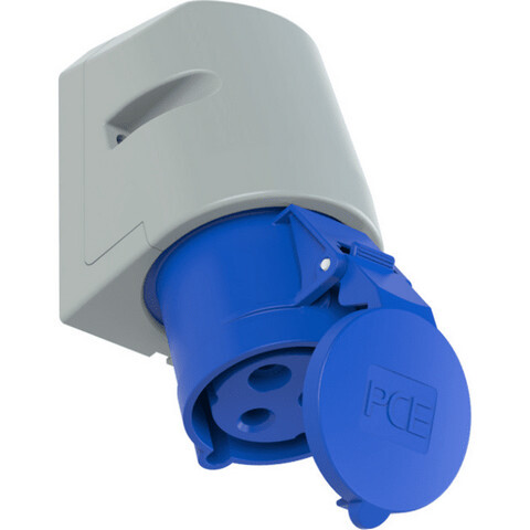 Zásuvka nástěnná PCE 3P 32A/230V IP44 123-6TT