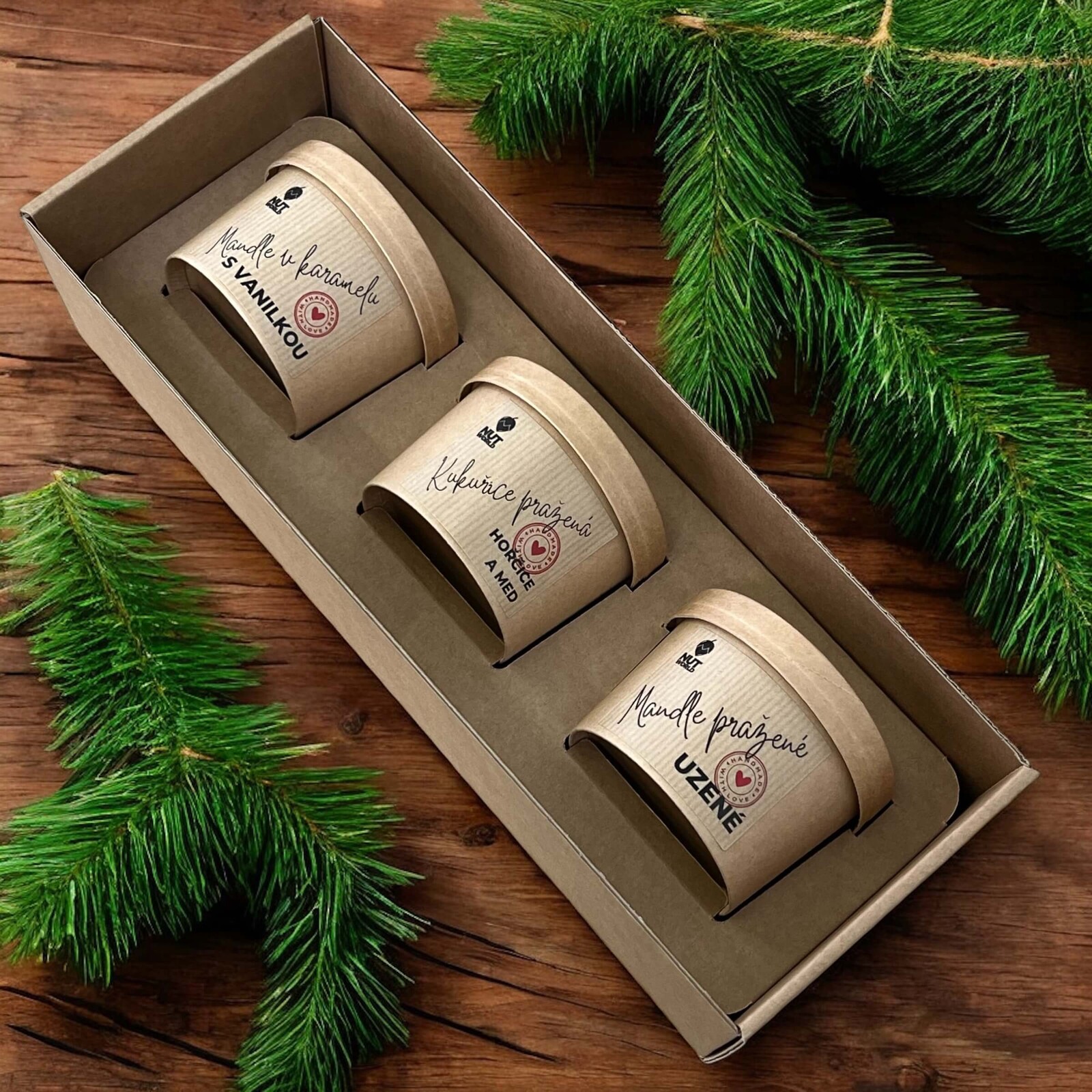 Nutworld.cz Dárková krabice 3x100g s EKO kelímky MIX