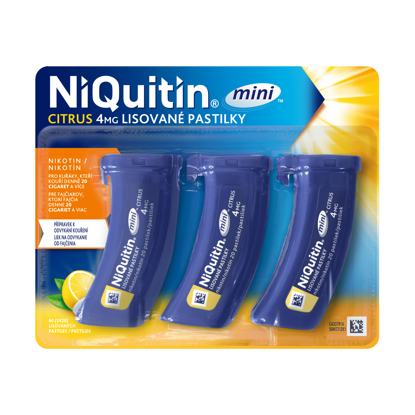 NIQUITIN Mini Citrus 4mg lisovaná pastilka 60 pastilek