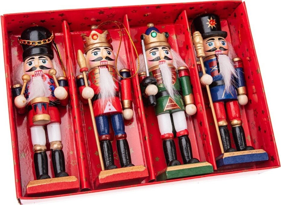 Dřevěné vánoční ozdoby v sadě 4 ks 12,5 cm – Dakls