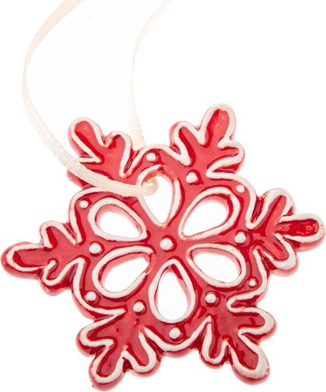 Keramická vánoční ozdoba ø 6 cm Gingerbread Flake – Dakls