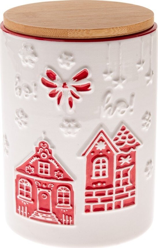 Keramická dóza na sušenky Christmas cottage – Dakls