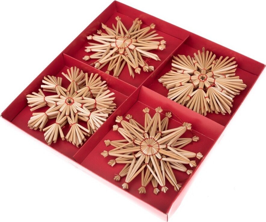 Slaměné vánoční ozdoby v sadě 12 ks – Dakls