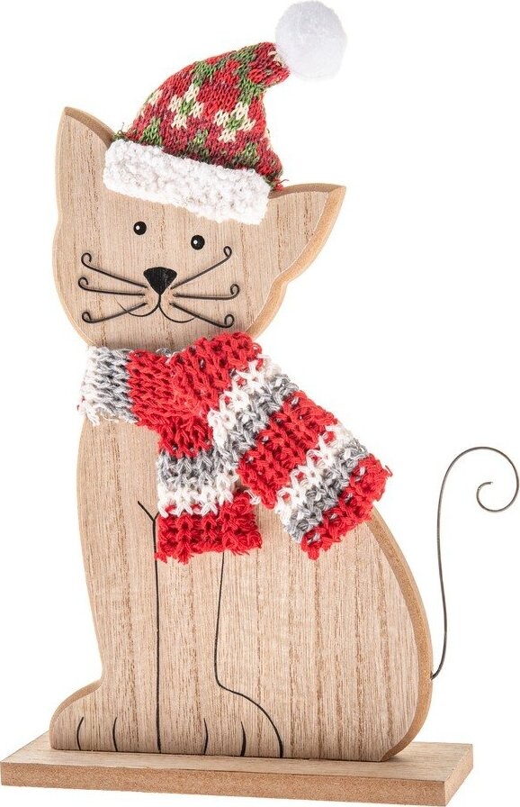 Dřevěná vánoční figurka (výška 29 cm) Cat – Dakls