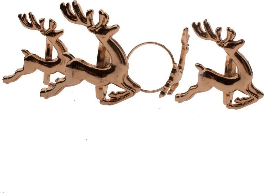 Kovové kroužky na ubrousky v sadě 4 ks Deer – Dakls