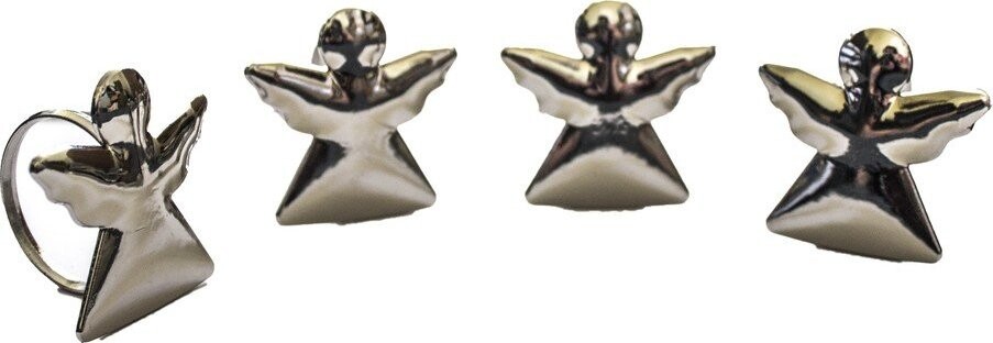 Kovové kroužky na ubrousky v sadě 4 ks Angel – Dakls