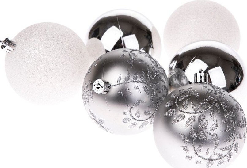 Plastové vánoční koule v sadě 6 ks ø 8 cm – Dakls