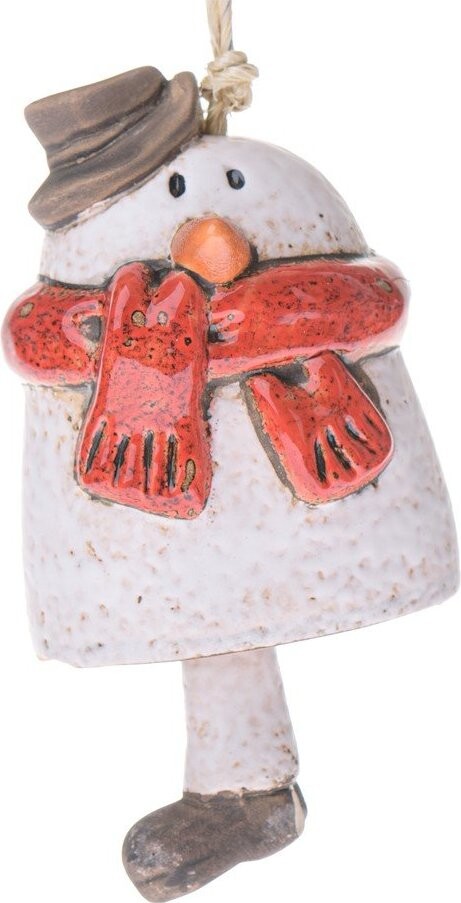 Keramická vánoční ozdoba 10 cm Snowman – Dakls