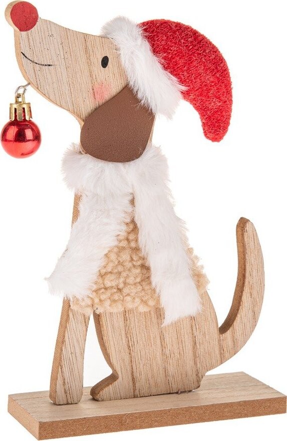 Dřevěná vánoční figurka (výška 21 cm) Dog – Dakls