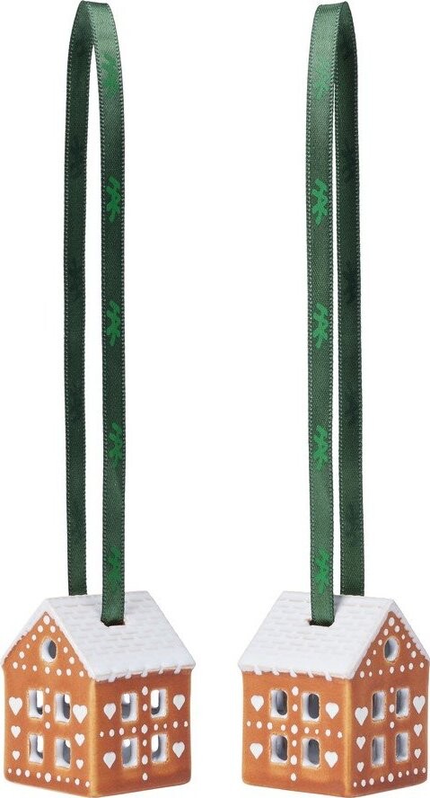 Keramické vánoční ozdoby v sadě 2 ks 5 cm Gingerbread – Kähler Design