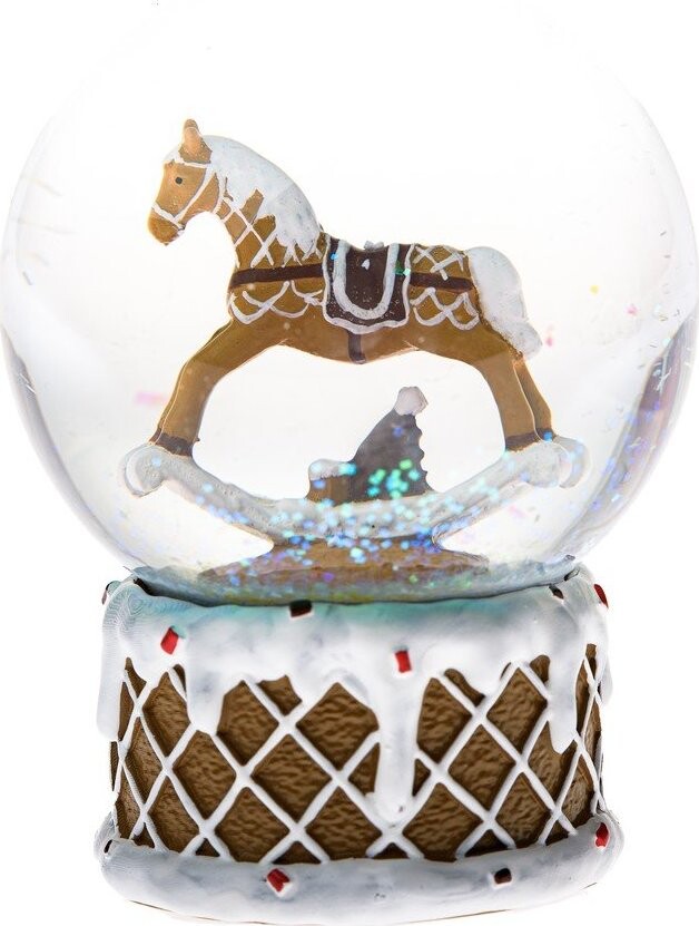 Polyresinové sněžítko (výška 10 cm) Snowy Horse – Dakls