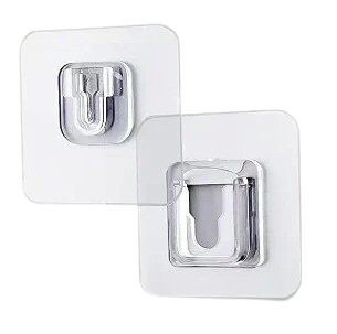 Víceúčelový samolepící držák 1 pár - Transparentní