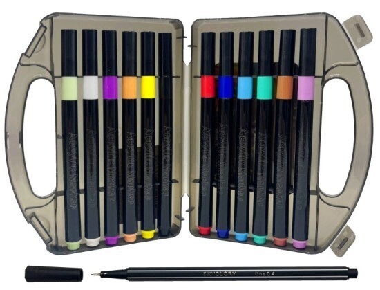 pkstar.cz Akrylové štětcové fixy - 12 ks - PK54-35