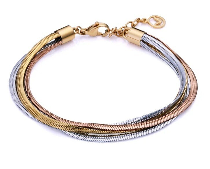 Viceroy Elegantní tricolor náramek pro ženy Hádek Chic 75369P01019