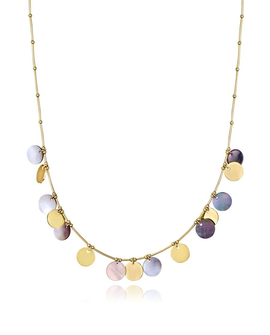 Viceroy Půvabný pozlacený náhrdelník s penízky Chic 14182C01012