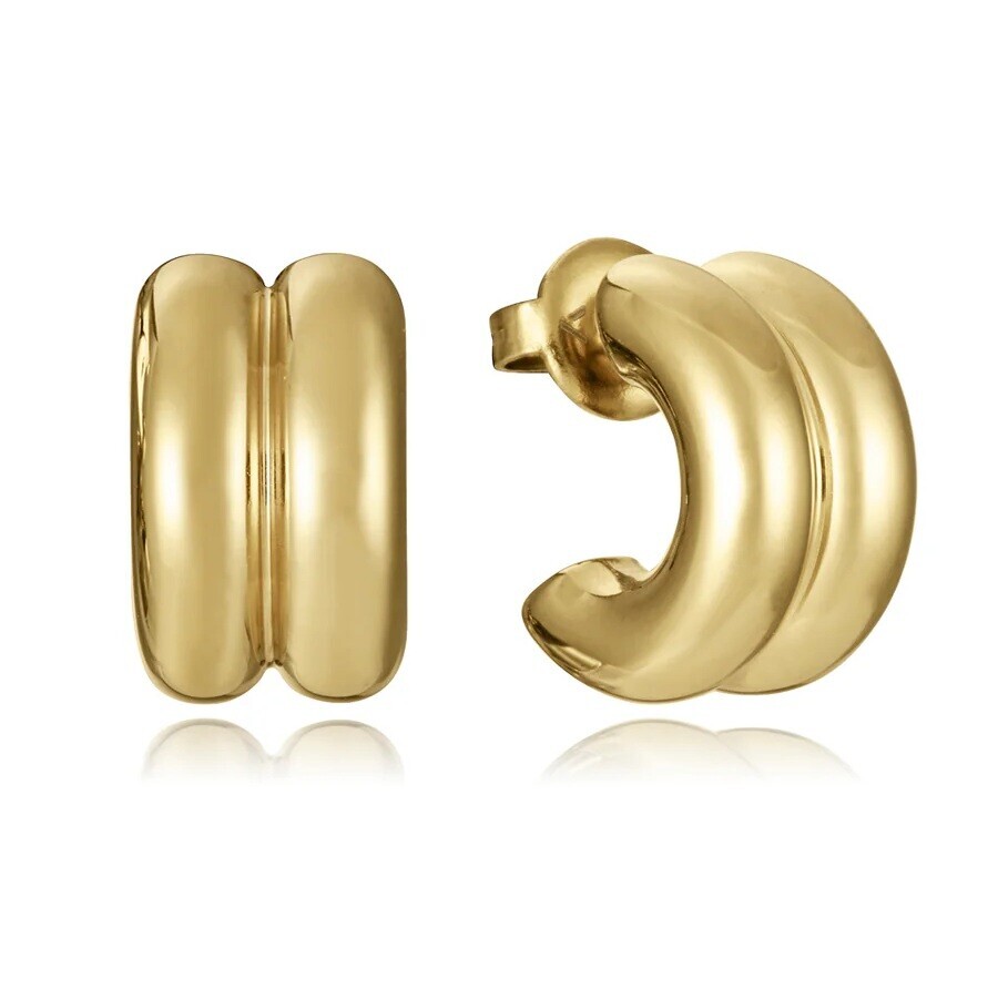 Viceroy Pozlacené půlkruhové náušnice Air 14195E01012