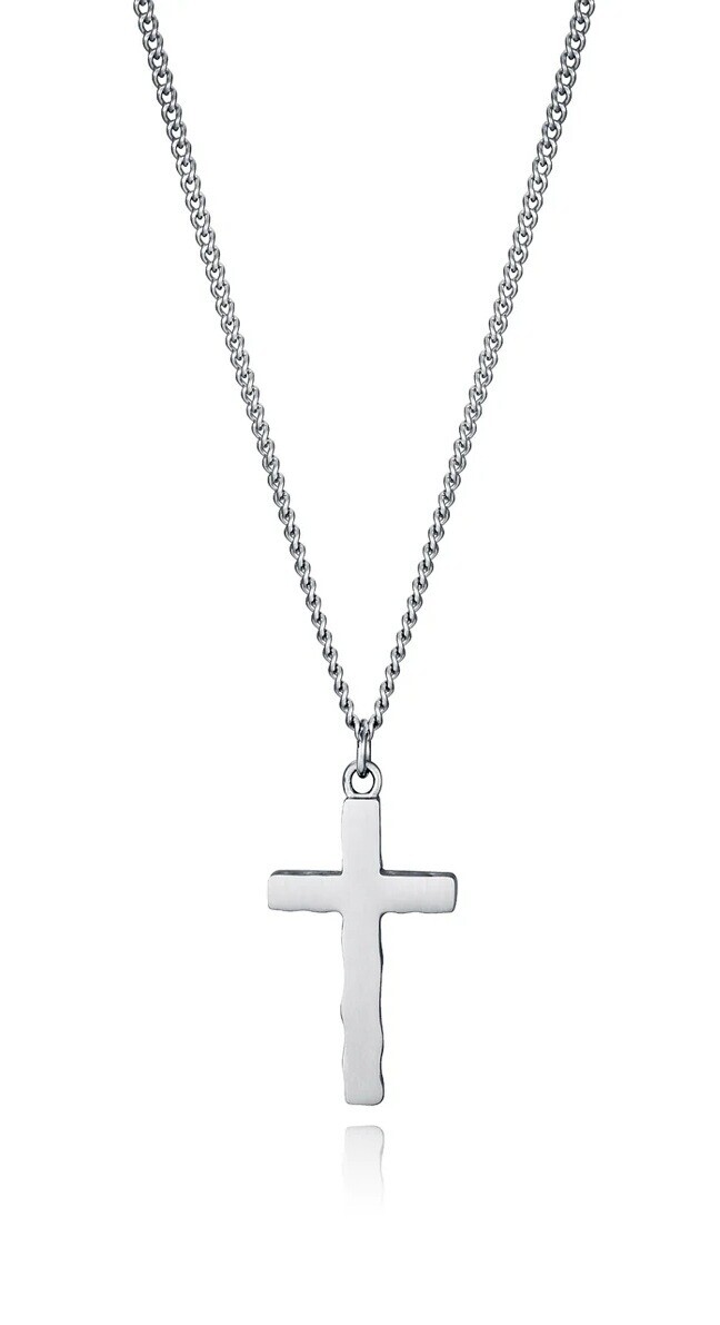 Viceroy Pánský ocelový náhrdelník s křížkem Air 14212C01000